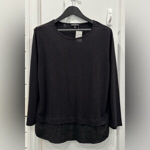 J. Crew Classic Black Long Sleeve Top